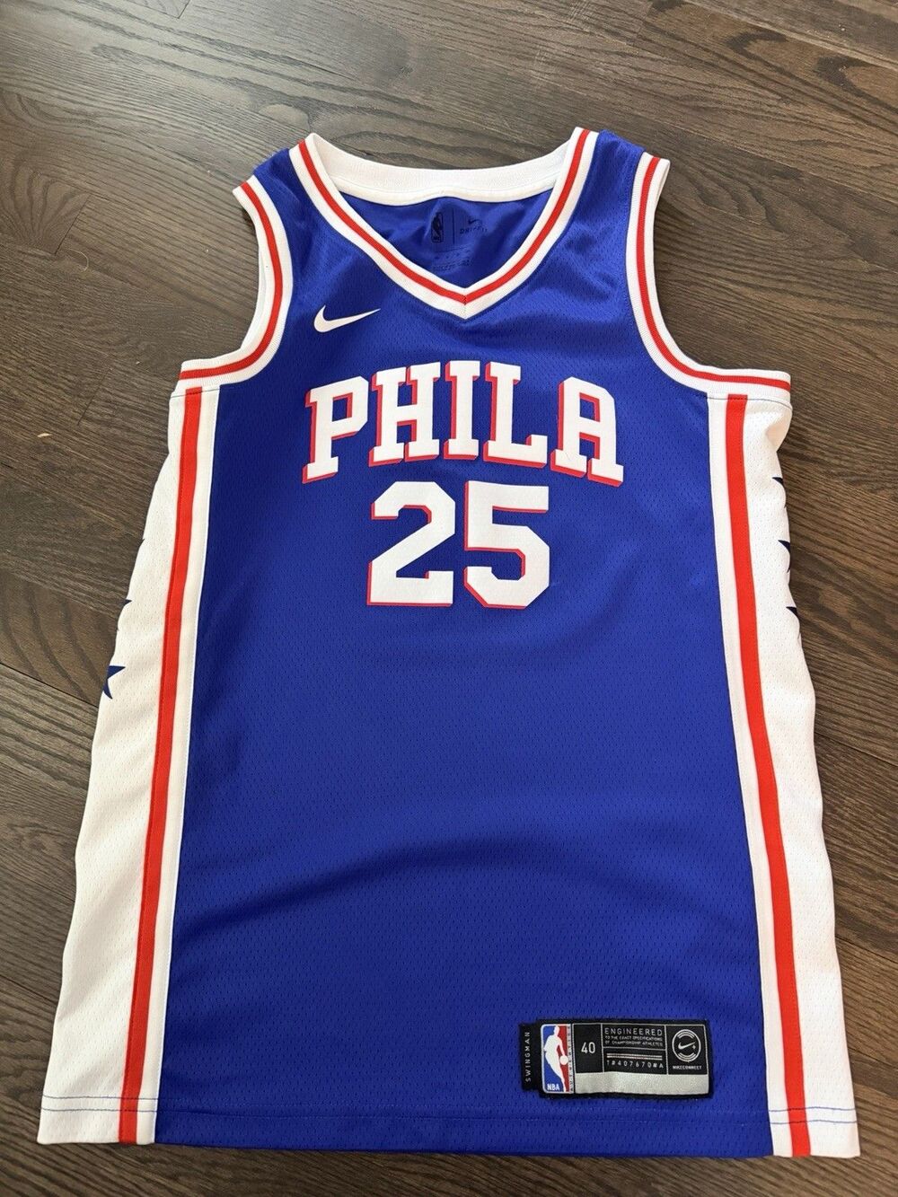 Nike Swingman Ben Simmons #25 Philadelphia 76ers Sixers Jersey Men’s 40/ S Small